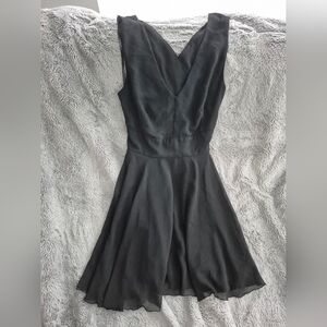V Neck Dress With Cross Back Detail
